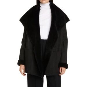 Vince Shearling Shawl Collar Jacket Coat